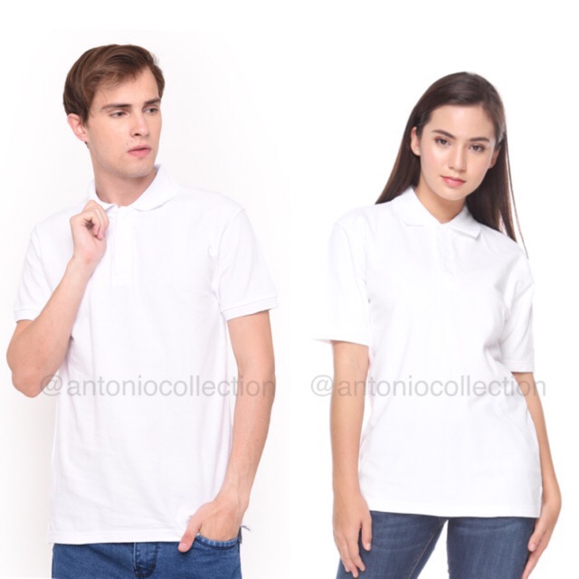 Kaos Polo Shirt / Kaos Kerah / Poloshirt Katun / Seragam Kerja Putih