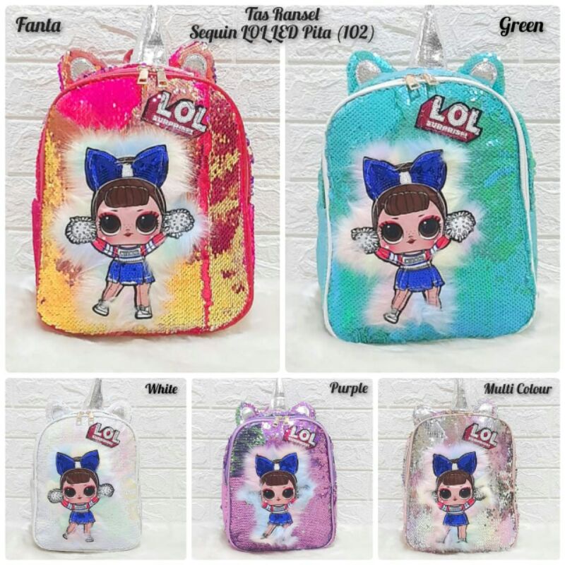 Tas Anak LOL LED / Tas Sequin Anak Perempuan