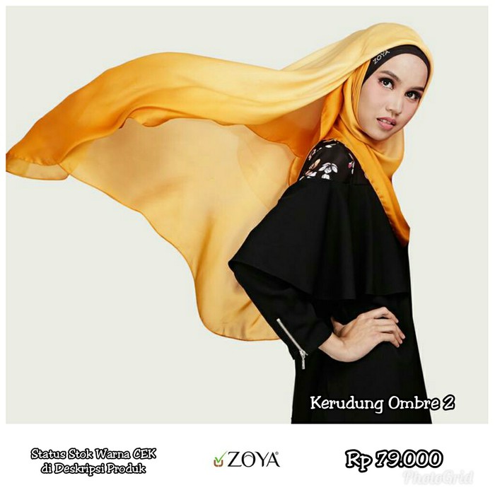 Hijab Kerudung Segi Empat KERUDUNG OMBRE 2 Scarf ZOYA Original