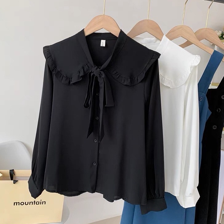 GMS - Piton Top Atasan Baju Blouse Polos Korean Style l Blus Wollycrepe Premium