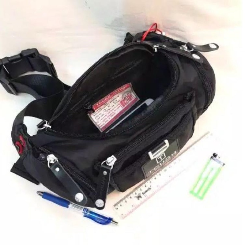 Tas pinggang Waistbag Tough Warrior Pria Original Tas model pinggang Army bahan super anti air quality