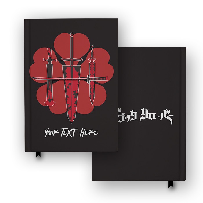 Buku Catatan Notebook Anime Black Clover Asta Devil Swords Custom