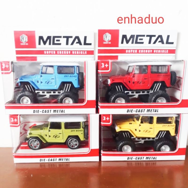 mainan mobil diecast hardtop land cruiser FJ40