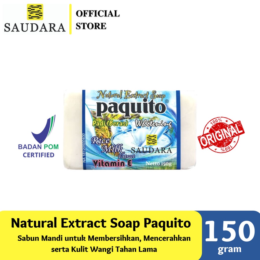 Paquito Soap Whitening Padi Susu 150 Gr - Paquito Rice Milk