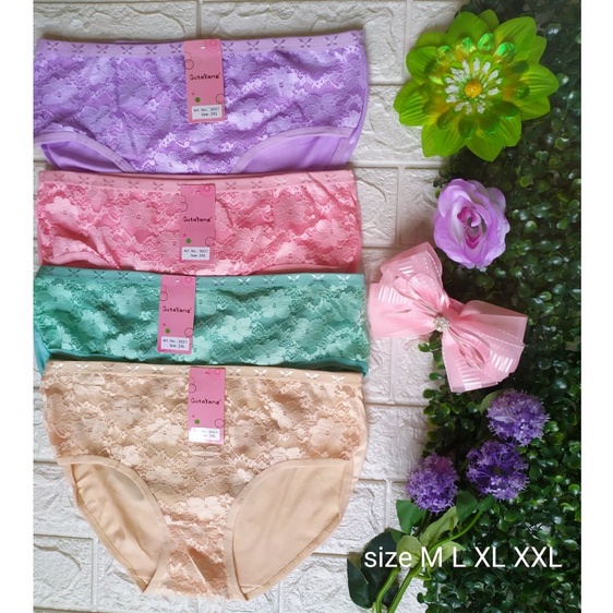 CD Celana Dalam Dewasa Wanita Harga ( 6PCS  ) / Renda Import Brukat Fashion | Size L-XL-XXL | GOOD Q