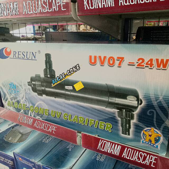 RESUN UV-07 24watt / lampu ultra violet / alegae / lumut / kolam ikan koi / penjernih / aquarium