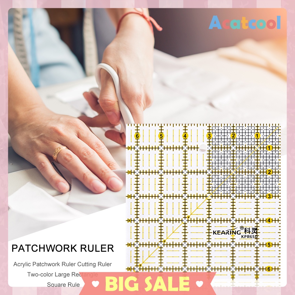 Acrylic Patchwork Ruler Double Color Quilting DIY Sewing Drawing Tools