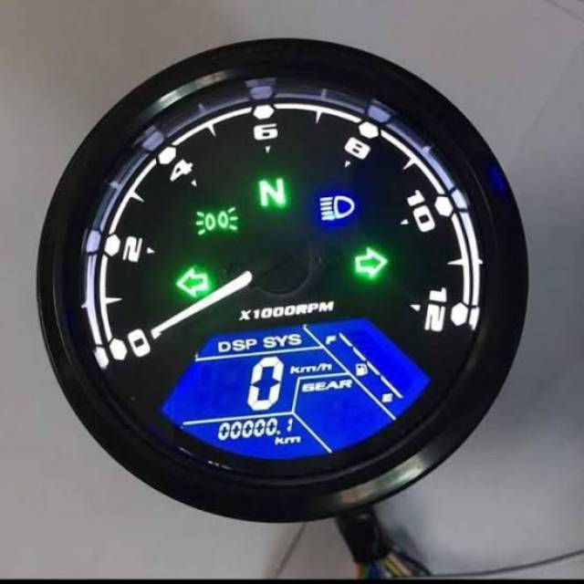 Spidometer Speedometer Digital Kilometer RPM Custom Caferacer Japstyle Classic Universal Semua Motor