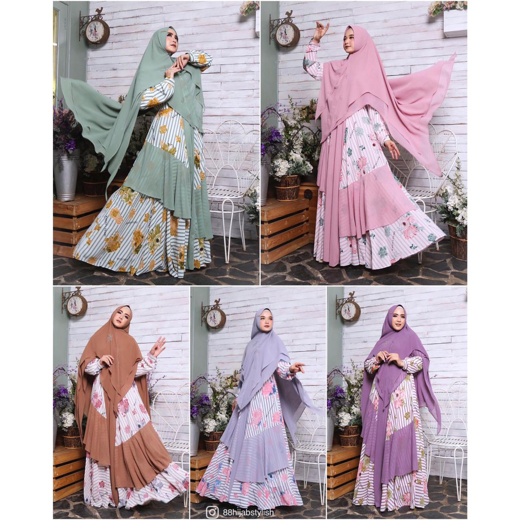 SYAQILLA syari by eldeena Kanaya / gamis ceruty