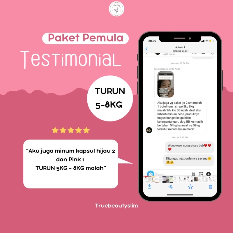 PAKET DIET Truebeautyslim OBAT DIET PELANGSING ALAMI  Ampuh Mengecilkan Perut Buncit ( ISI 2 Kapsul diet Pagi dan Malam ) Paket BEST SELLER - FREE MINI GOLD