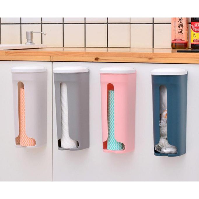 ✅Disc Dispenser Kantong Plastik Sampah Tempel Dinding tempat kantong kresek - Putih