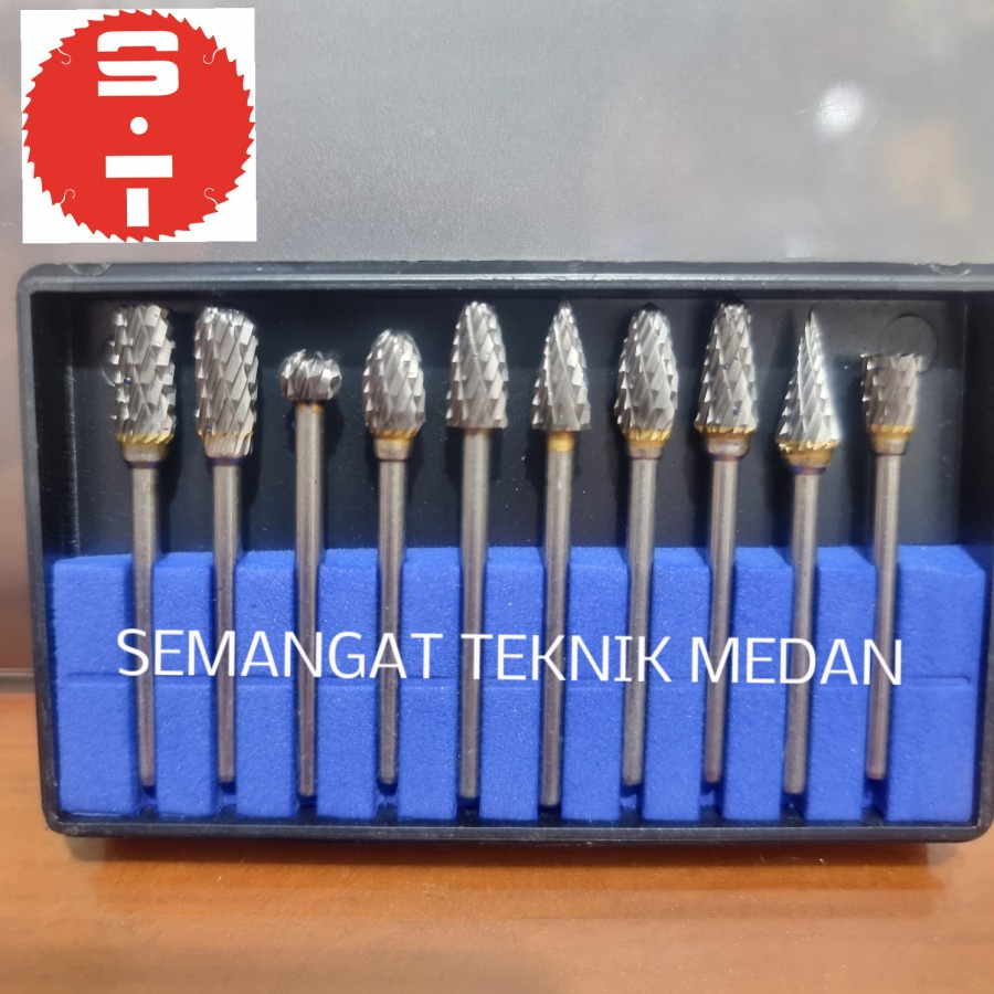 10pcs MATA BOR CUN TUNER CUNER TUNGSTEN GRINDER BESI PENDEK SET IKURA