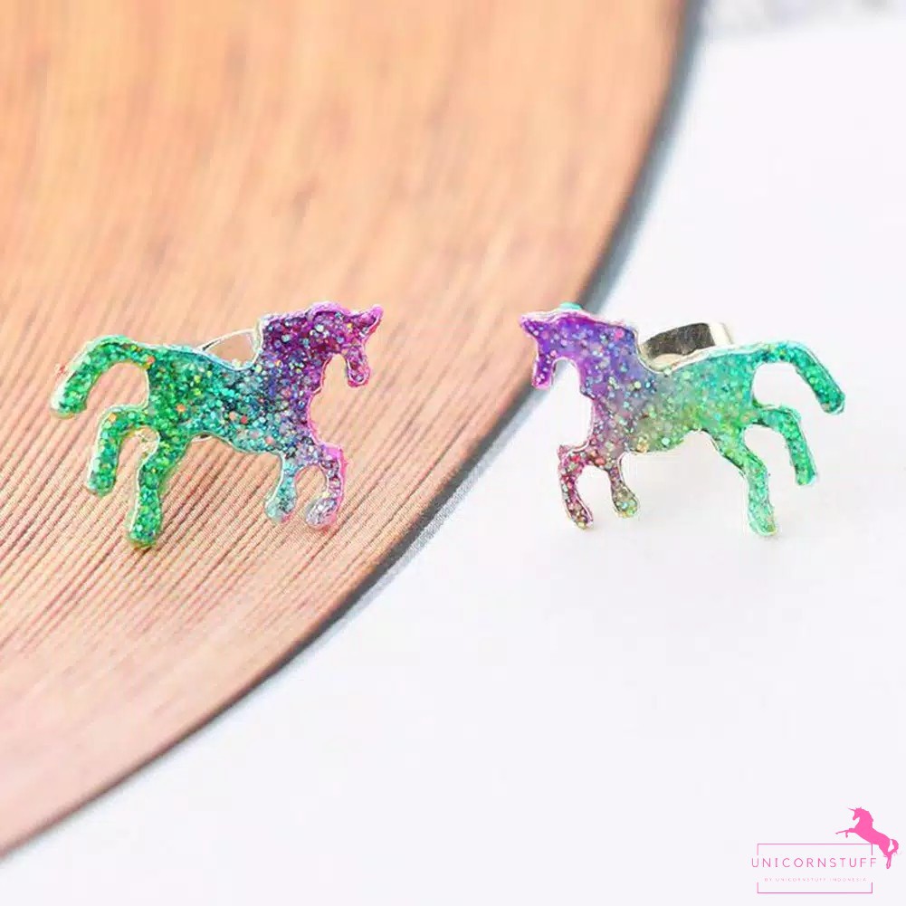 Anting Unicorn Glitter Anak Korea Premium Hadiah