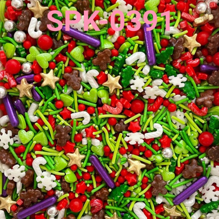 

SPK-0391 SPRINKLE SPRINGKEL SPRINKLES 1KG MIX NATAL GINGERBREAD MAN GRATIS ONGKIR