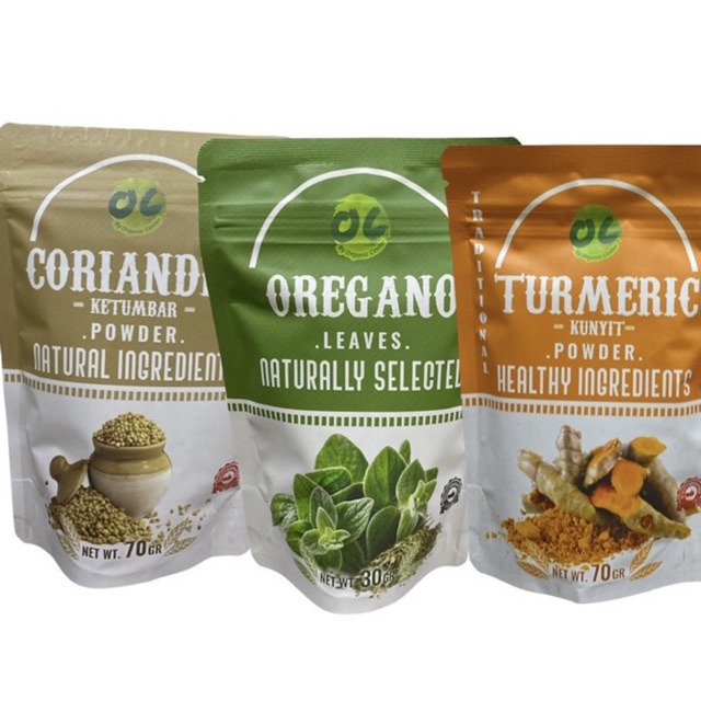 Organic Center Spice and Herbs, Turmeric, Oregano, Corriander