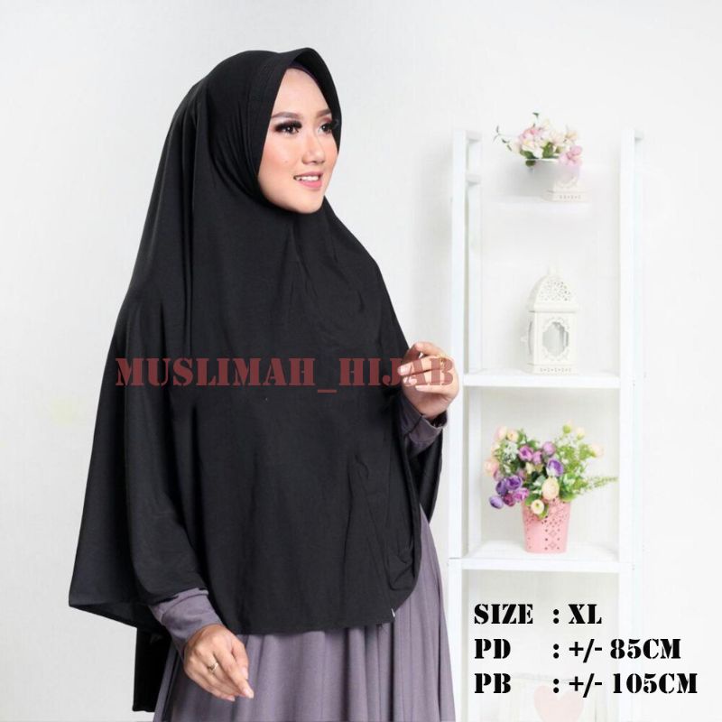 HIJAB OVAL JERSEY KHIMAR PED SIMPEL KERUDUNG INSTAN