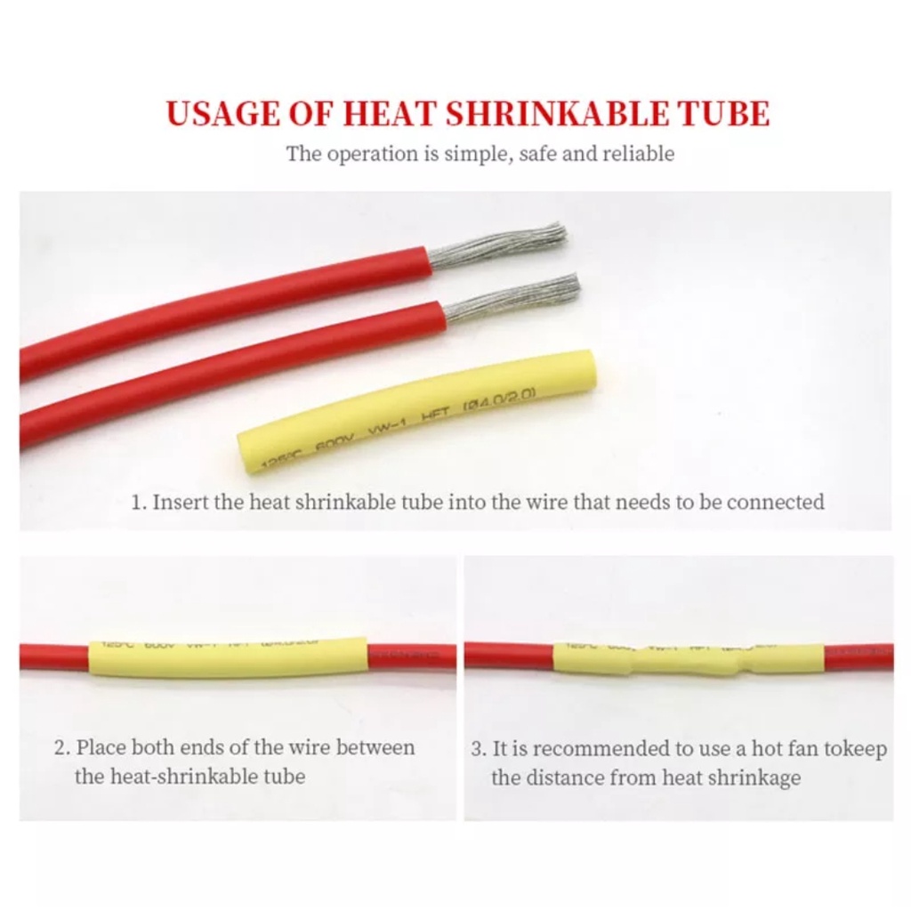 560 pcs Isolasi Bakar / Kabel Bakar Selang / Heat Shrink Multi Warna