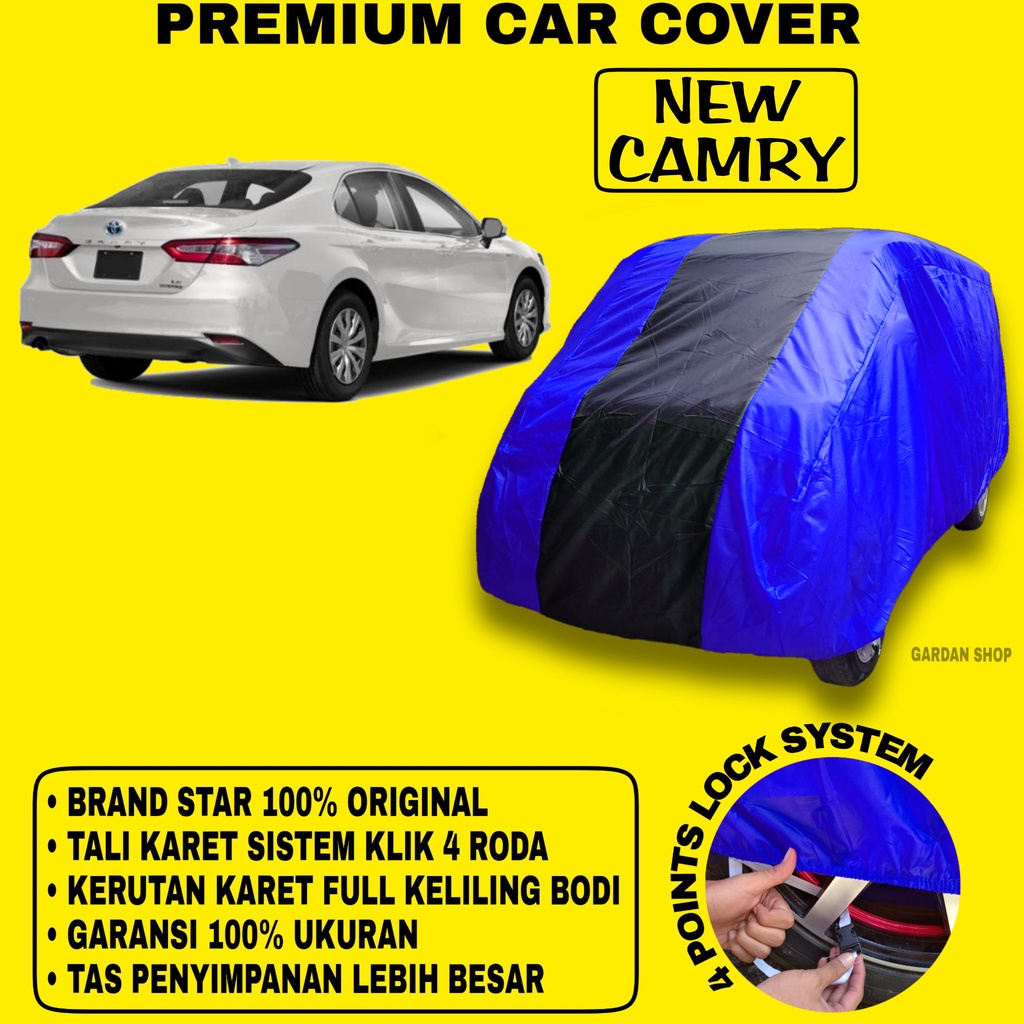 Body Cover NEW CAMRY BIRU HITAM Penutup Bodi Mobil New Camry Waterproof PREMIUM