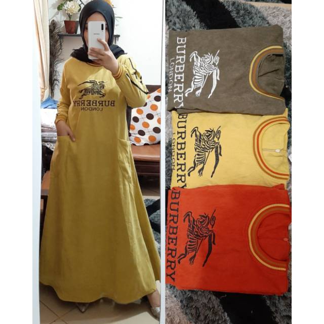 Gamis codoray burbery bordir premium ld 110 pb 135 BISA COD / BAYAR DI TEMPAT