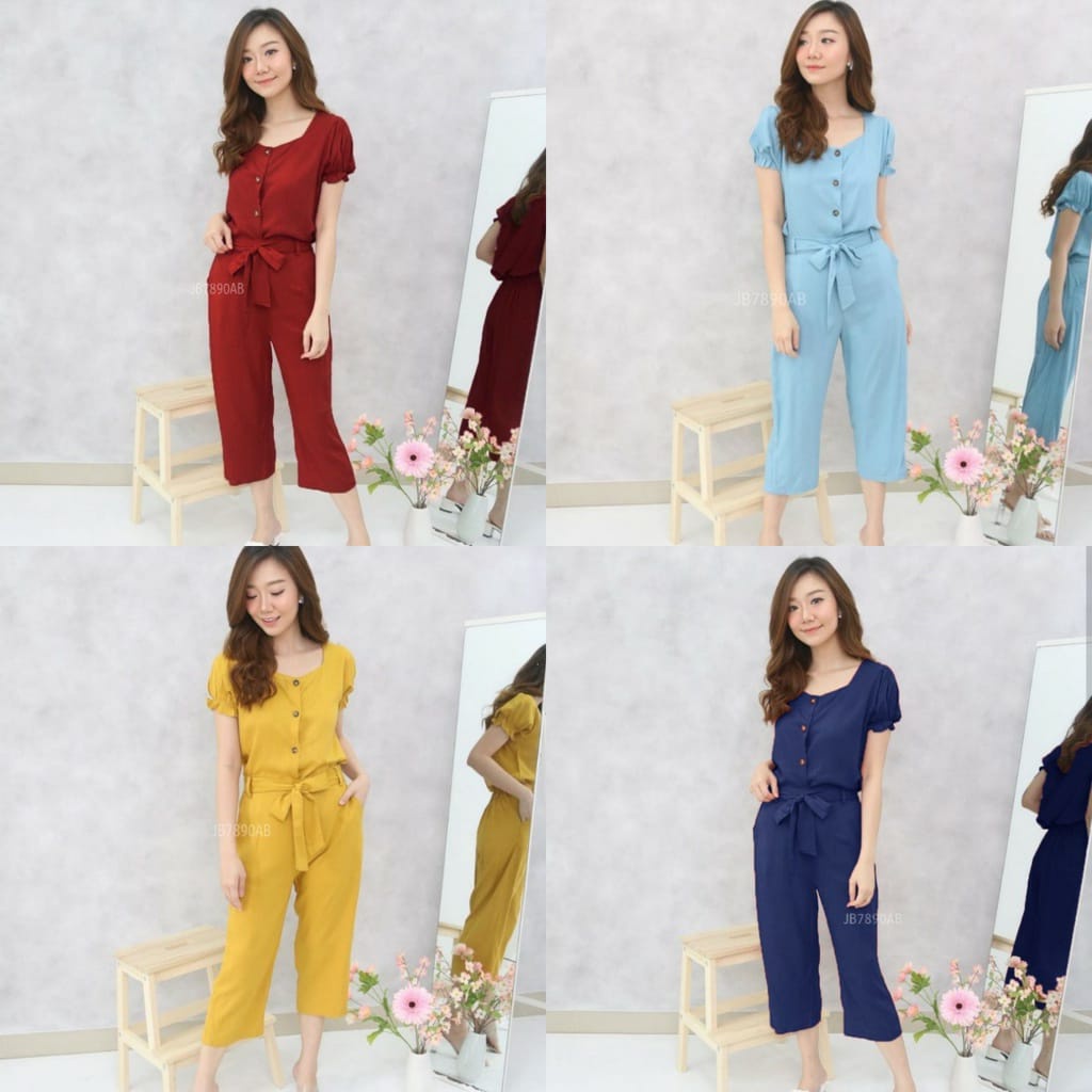 Modis | Setelan Polos Poppi 2in1 | Setelan Celana | Baju Stelan Wanita Korean Style | Atasan Set Wan