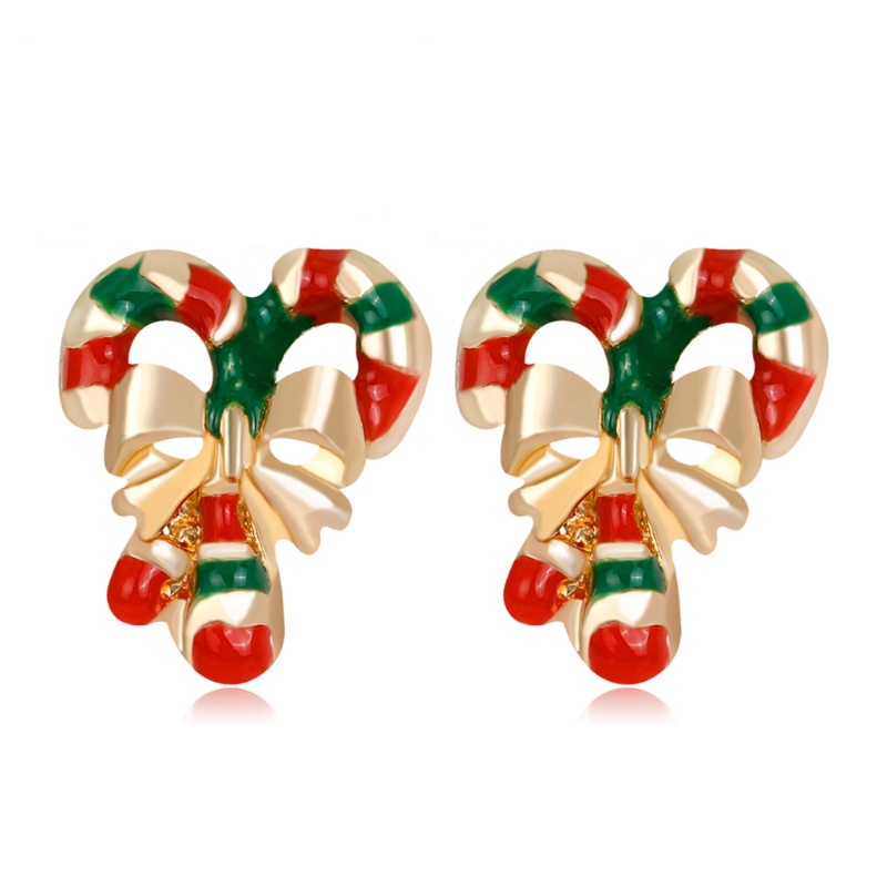 Zzz Stylish Earrings Stud Elemen Natal Perhiasan Decor Santa Claus Anting Posting