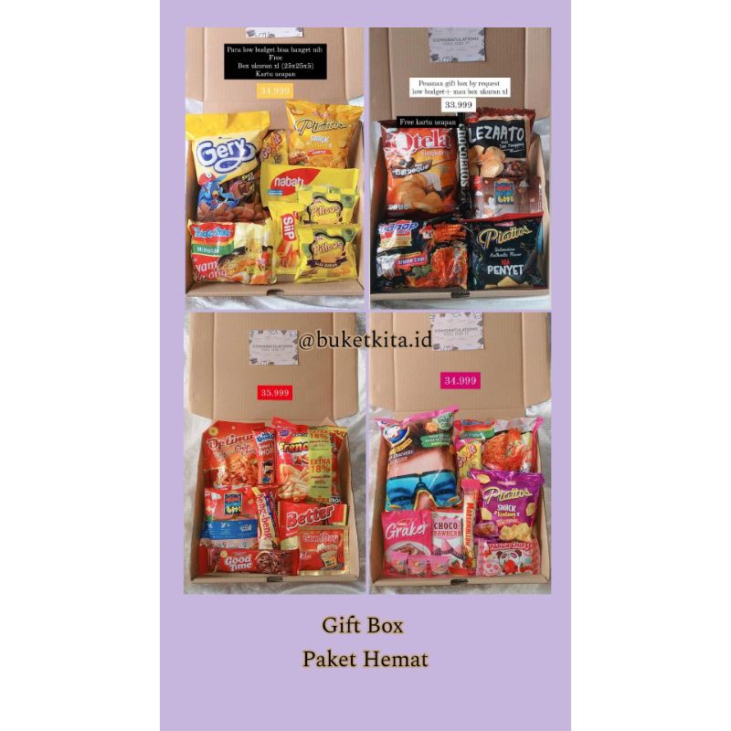 

GIFT BOX SNACK | HAMPERS SNACK | KADO SNACK | HADIAH SNACK