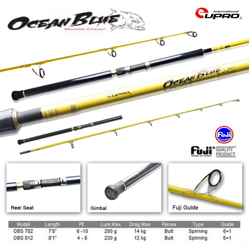 Joran Eupro OCEAN BLUE Popping Rod Heavy OBS 782 812