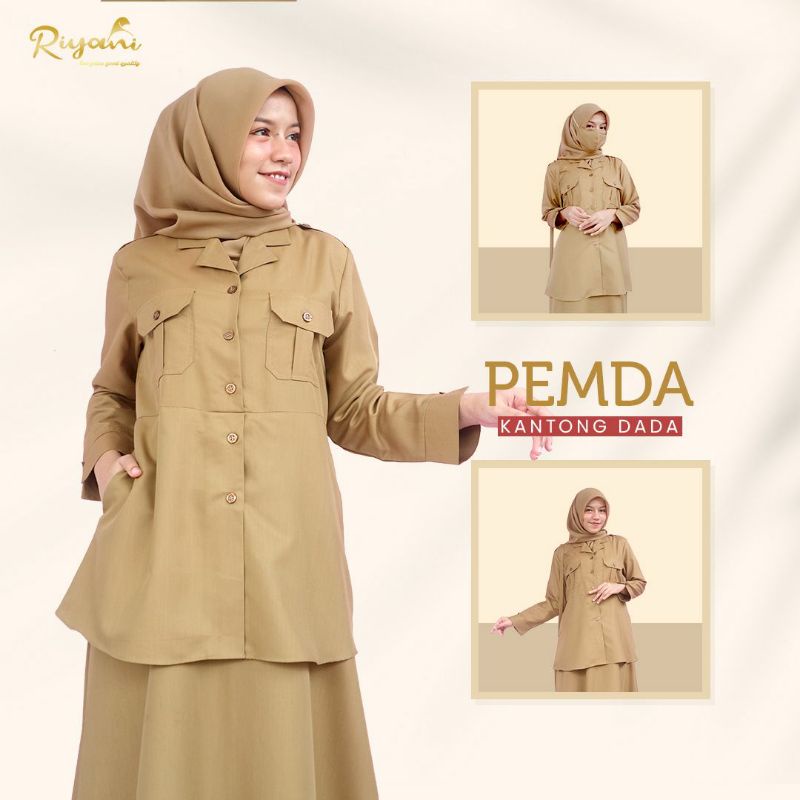 Gamis Pemda Model Kantong Dada by Riyani