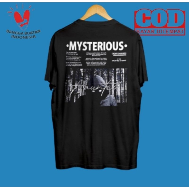 baju peria cowok kaos distro pria cowo mysteious sablon belakang