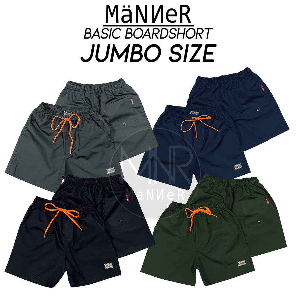 MANNER - Celana Jumbo Pendek Pria Boardshort Big Size / Walkshort Boxer Relax Pants Celana Polos Shortpants Celana Pantai Pria Parasut