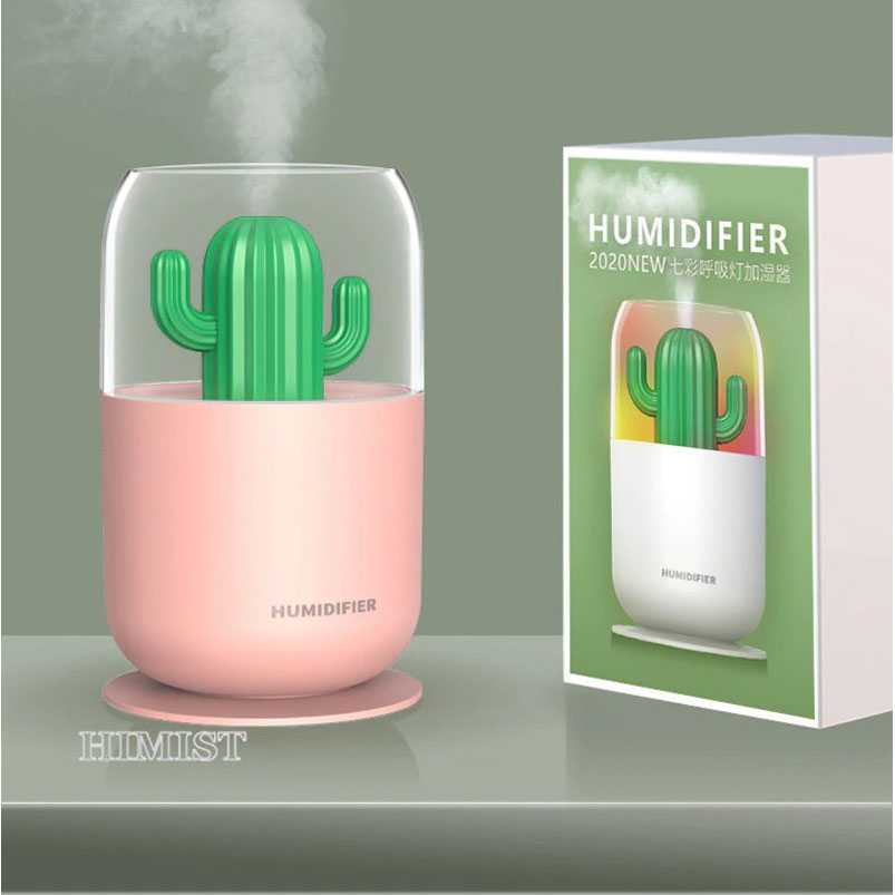 Air Humidifier 300ml Pelembab Udara Aromatherapy Kaktus Cactus - Y07