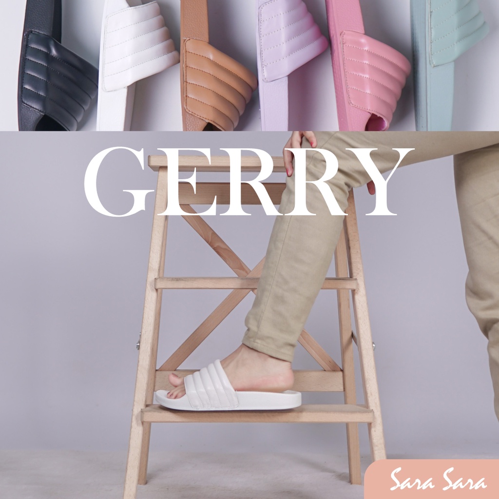 Sara Sara GERRY Sandal Slop Wanita sandal empuk kekinian sandal santai sandal rumah ala korea terbaru