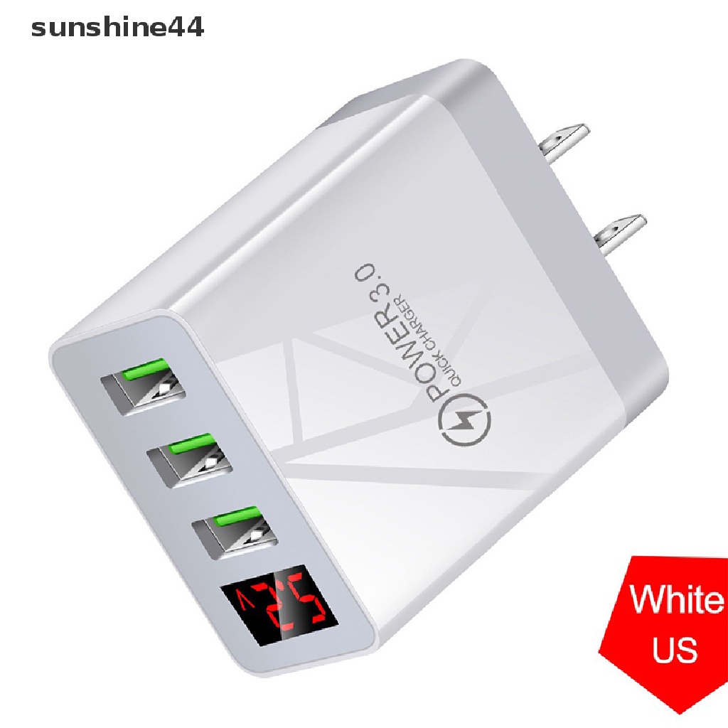 Sunshine Kepala Charger USB 3.0 Fast Charging Dengan Display Digital