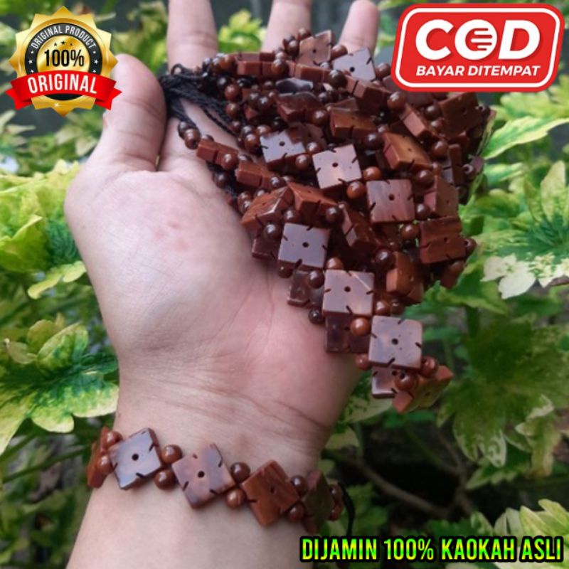 Gelang Kokka Kaukah Kaokah Asli Motif Bunga Kotak Lubang Murah