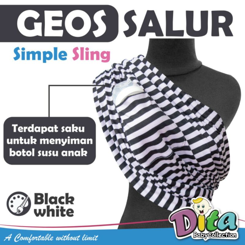 Gendongan Kaos(Geos) Dita Geos Salur 1 LAPIS GENDONGAN SIMPLE SLING GEOS GENDONGAN GEOS DITA SALUR