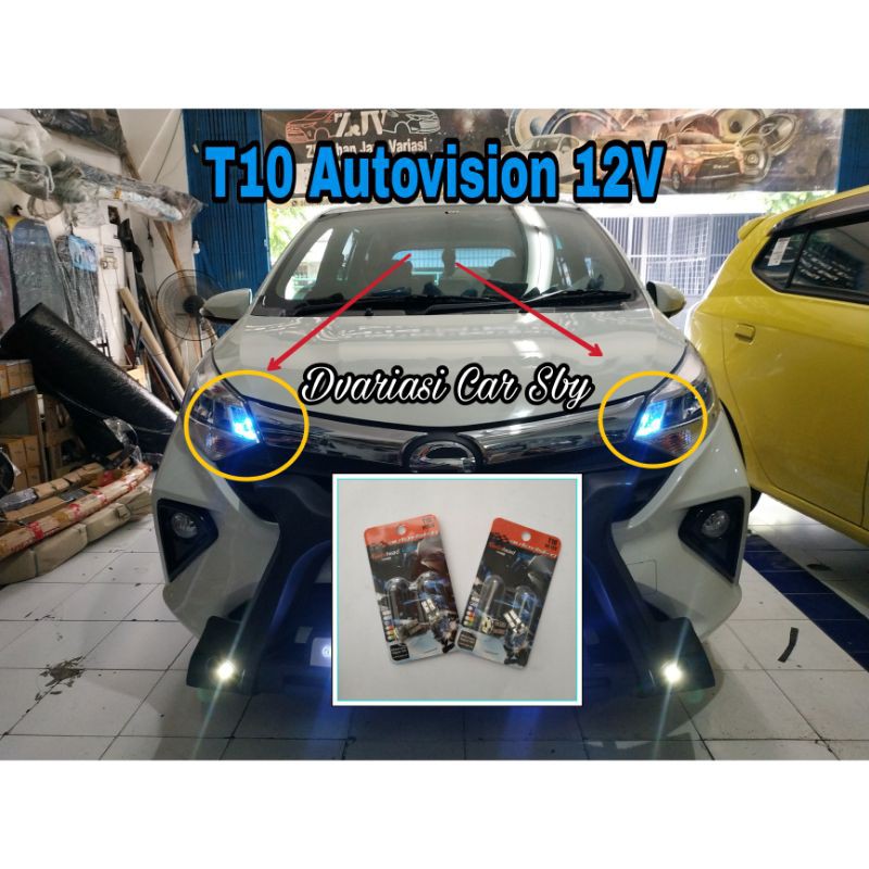 Lampu Senja T10 Autovision / Lampu T10 Autovision 12V Universal Ice Blu White Blue