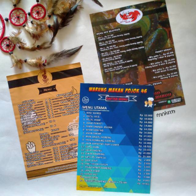

CETAK MENU UKURAN A4 | DAFTAR HARGA UNTUK CAFE, RESTORAN, BARBERSHOP, SALON, DSB