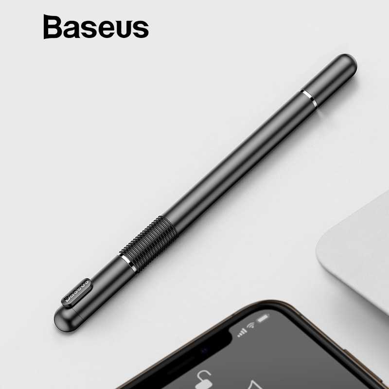 2 in 1 Capacitive Touch Screen Stylus Pen Aluminium / Stylus Pen Android Iphone Ipad Pad Tab Tablet Hanpdhone Hp Samsung Asus Oppo Vivo Xiomi Lenovo Realme Redmi Buat Gambar Drawing Touch Pen Pulpen Laptop Universal Semua Hp Digital / Pen Stylus Stylush