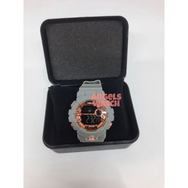 angelswatch jam tangan digital sport korean fashion dial bulat rubber untuk wanita/ pria PROMO