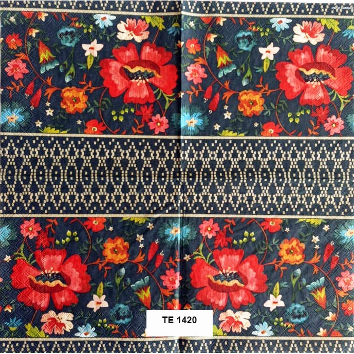 Tisu Napkin Kerajinan Decoupage Eropa 33X33 CM TE 1420 TTS