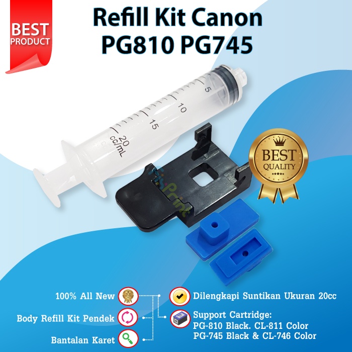 Refill Kit Penyedot Tinta Cartrige Canon 810 811 47 57 745 746 CA91 CA92 Tool kit Vacum Black Color