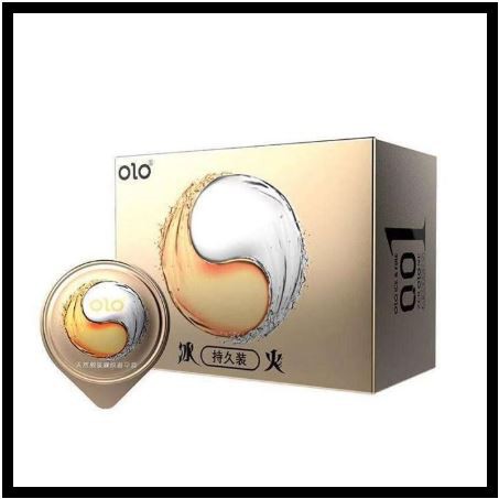 (NCS) Kondom OLO 001 YIN YANG Ultra Thin Super Tipis Sensasi Hot Cold FIRE ICE Delay