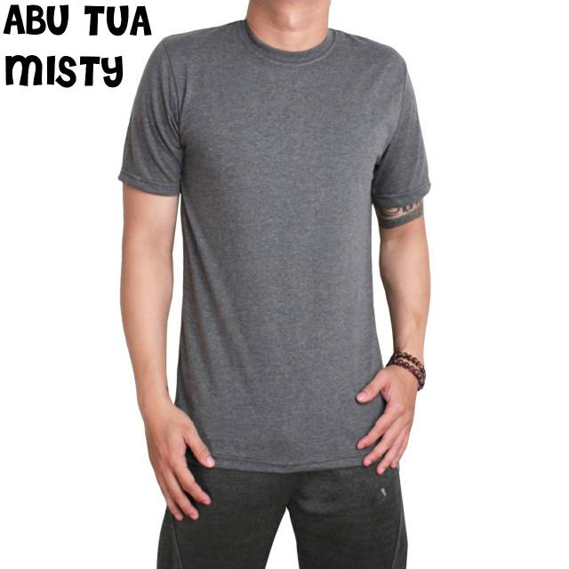 Kaos polos combed 30s misty / Kaos distro polos misty