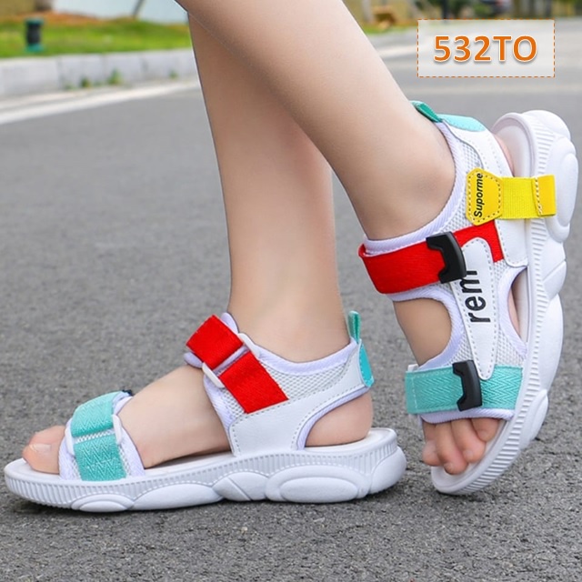 Sandal Anak Cewek Cowok Suporme Rem Pink Tosca (532)