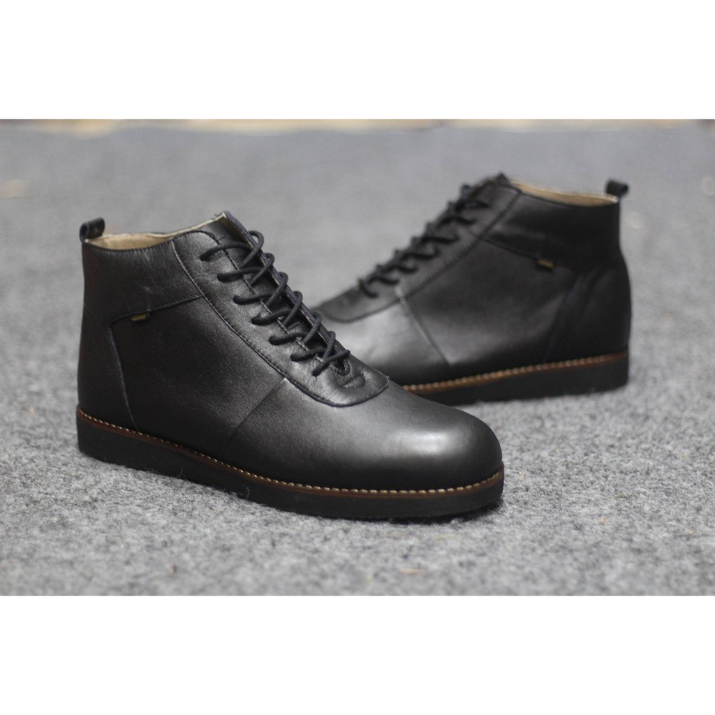 Sepatu Brodo Kulit/ Boots Brodo Formal Pria Original - CEVANY COREY - Black