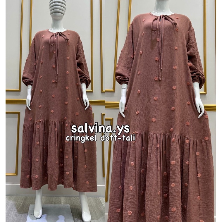 GAMIS SALVINA YS COTTON CRINGKEL KRINGKEL DOTT-TALI ORIGINAL 10000%