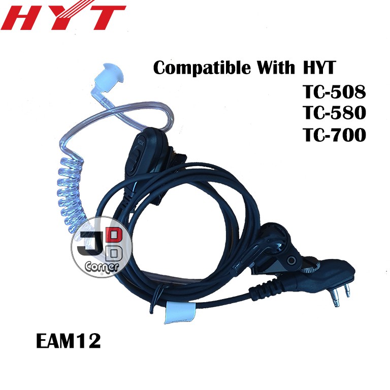 Handsfree / Earphone / Earset For HT HYT TC-580 EAM12 ORIGINAL Baru TC580 TC 580 FBI Bening