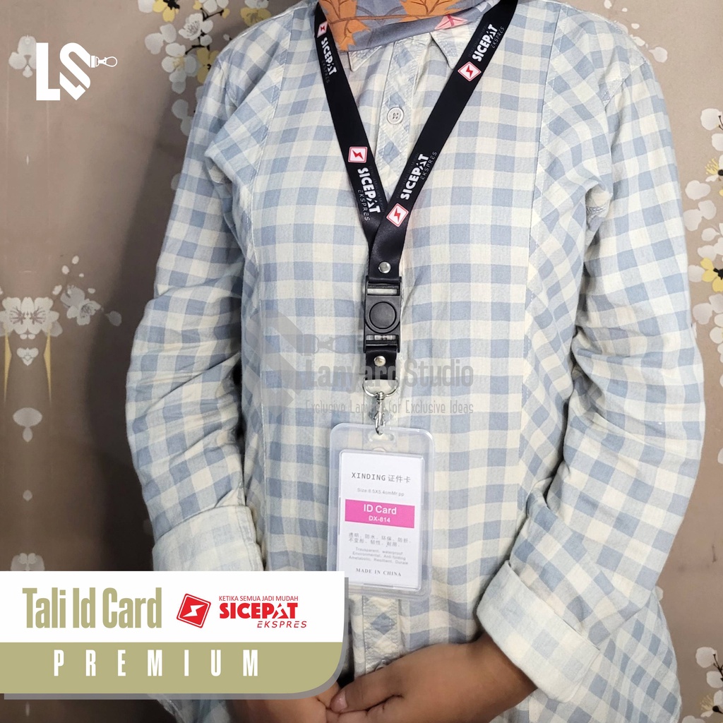 

BISA SATUAN Tali ID Card SI CEPAT Free Case Holder PREMIUM Super Tebal By Lanyard Studio