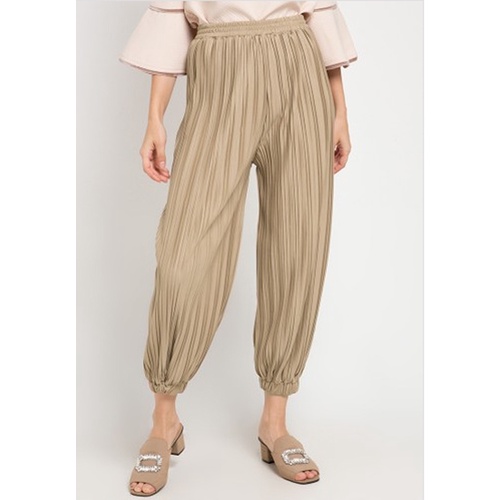 CHIC SIMPLE PLEATED HAREM PANTSS HIGHWAIST CANTIK MODERN WANITA PT1291BB/0322