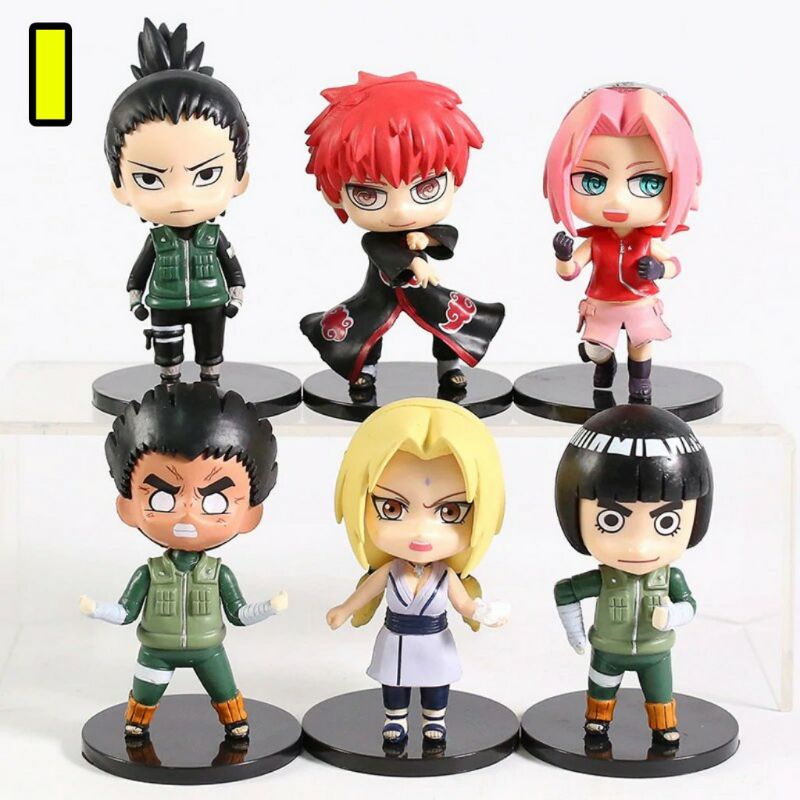 (BISA COD)Action mini figur chibi anime naruto kakashi gara shikamaru sakura